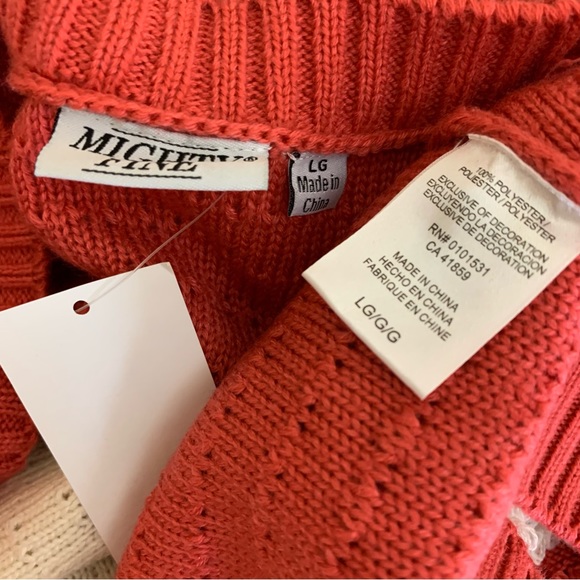 Mighty Fine Christmas Pink Bow Loop Cardigan Sweater Large - Picture 15 of 15